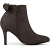 image:imageAllegra K Women Suede Pointed Toe Stiletto Heel Side Zip Ankle BootsCoffee