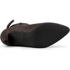 image:imageAllegra K Women Suede Pointed Toe Stiletto Heel Side Zip Ankle BootsCoffee