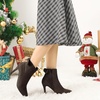 image:imageAllegra K Women Suede Pointed Toe Stiletto Heel Side Zip Ankle BootsCoffee