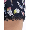 image:imageAllegra K Women Summer Floral Printed Lace Trim Elastic Waist ShortsBluefeather