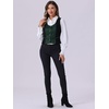 image:imageAllegra K Women Vintage Plaid Button Down Sleeveless U Neck Waistcoat VestGreen