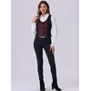 image:imageAllegra K Women Vintage Plaid Button Down Sleeveless U Neck Waistcoat VestRed