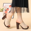 image:imageAllegra K Womens Block Heel Platform SandalsBeige