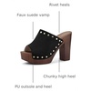 image:imageAllegra K Womens Block Heel Platform SandalsBlack