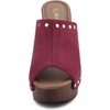 image:imageAllegra K Womens Block Heel Platform SandalsBurgundy