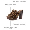image:imageAllegra K Womens Block Heel Platform SandalsLeopard