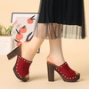 image:imageAllegra K Womens Block Heel Platform SandalsRed