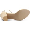 image:imageAllegra K Womens Open Toe Chunky High Heel Buckle Ankle Strap SandalsBeige