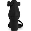 image:imageAllegra K Womens Open Toe Chunky High Heel Buckle Ankle Strap SandalsBlack