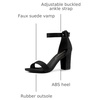 image:imageAllegra K Womens Open Toe Chunky High Heel Buckle Ankle Strap SandalsBlack