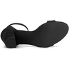 image:imageAllegra K Womens Open Toe Chunky High Heel Buckle Ankle Strap SandalsBlack