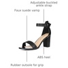 image:imageAllegra K Womens Open Toe Chunky High Heel Buckle Ankle Strap SandalsBlack Faux Leather