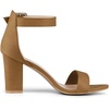 image:imageAllegra K Womens Open Toe Chunky High Heel Buckle Ankle Strap SandalsBrown