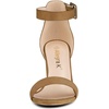 image:imageAllegra K Womens Open Toe Chunky High Heel Buckle Ankle Strap SandalsBrown