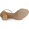 image:imageAllegra K Womens Open Toe Chunky High Heel Buckle Ankle Strap SandalsBrown