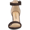 image:imageAllegra K Womens Open Toe Chunky High Heel Buckle Ankle Strap SandalsCoffee