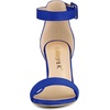 image:imageAllegra K Womens Open Toe Chunky High Heel Buckle Ankle Strap SandalsDark Blue