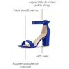 image:imageAllegra K Womens Open Toe Chunky High Heel Buckle Ankle Strap SandalsDark Blue