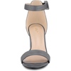 image:imageAllegra K Womens Open Toe Chunky High Heel Buckle Ankle Strap SandalsDeep Grey