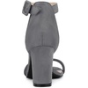 image:imageAllegra K Womens Open Toe Chunky High Heel Buckle Ankle Strap SandalsDeep Grey