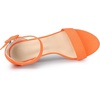 image:imageAllegra K Womens Open Toe Chunky High Heel Buckle Ankle Strap SandalsFluorescent Orange