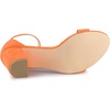 image:imageAllegra K Womens Open Toe Chunky High Heel Buckle Ankle Strap SandalsFluorescent Orange