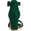 image:imageAllegra K Womens Open Toe Chunky High Heel Buckle Ankle Strap SandalsGreen