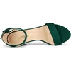 image:imageAllegra K Womens Open Toe Chunky High Heel Buckle Ankle Strap SandalsGreen