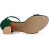 image:imageAllegra K Womens Open Toe Chunky High Heel Buckle Ankle Strap SandalsGreen