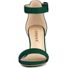 image:imageAllegra K Womens Open Toe Chunky High Heel Buckle Ankle Strap SandalsGreen