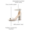 image:imageAllegra K Womens Open Toe Chunky High Heel Buckle Ankle Strap SandalsGrey