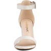 image:imageAllegra K Womens Open Toe Chunky High Heel Buckle Ankle Strap SandalsGrey