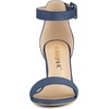 image:imageAllegra K Womens Open Toe Chunky High Heel Buckle Ankle Strap SandalsHaze Blue