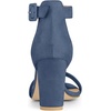 image:imageAllegra K Womens Open Toe Chunky High Heel Buckle Ankle Strap SandalsHaze Blue