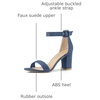 image:imageAllegra K Womens Open Toe Chunky High Heel Buckle Ankle Strap SandalsHaze Blue