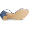 image:imageAllegra K Womens Open Toe Chunky High Heel Buckle Ankle Strap SandalsHaze Blue