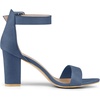 image:imageAllegra K Womens Open Toe Chunky High Heel Buckle Ankle Strap SandalsHaze Blue