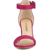 image:imageAllegra K Womens Open Toe Chunky High Heel Buckle Ankle Strap SandalsHot Pink