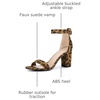 image:imageAllegra K Womens Open Toe Chunky High Heel Buckle Ankle Strap SandalsLeopard