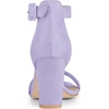 image:imageAllegra K Womens Open Toe Chunky High Heel Buckle Ankle Strap SandalsLight Purple