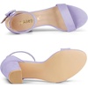 image:imageAllegra K Womens Open Toe Chunky High Heel Buckle Ankle Strap SandalsLight Purple