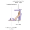 image:imageAllegra K Womens Open Toe Chunky High Heel Buckle Ankle Strap SandalsLight Purple
