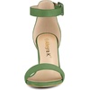 image:imageAllegra K Womens Open Toe Chunky High Heel Buckle Ankle Strap SandalsOlive Green