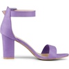 image:imageAllegra K Womens Open Toe Chunky High Heel Buckle Ankle Strap SandalsPurple