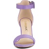 image:imageAllegra K Womens Open Toe Chunky High Heel Buckle Ankle Strap SandalsPurple