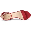 image:imageAllegra K Womens Open Toe Chunky High Heel Buckle Ankle Strap SandalsRed