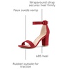image:imageAllegra K Womens Open Toe Chunky High Heel Buckle Ankle Strap SandalsRed