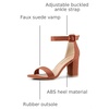 image:imageAllegra K Womens Open Toe Chunky High Heel Buckle Ankle Strap SandalsRust Red