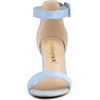 image:imageAllegra K Womens Open Toe Chunky High Heel Buckle Ankle Strap SandalsSky Blue