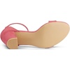 image:imageAllegra K Womens Open Toe Chunky High Heel Buckle Ankle Strap SandalsWatermelon Red